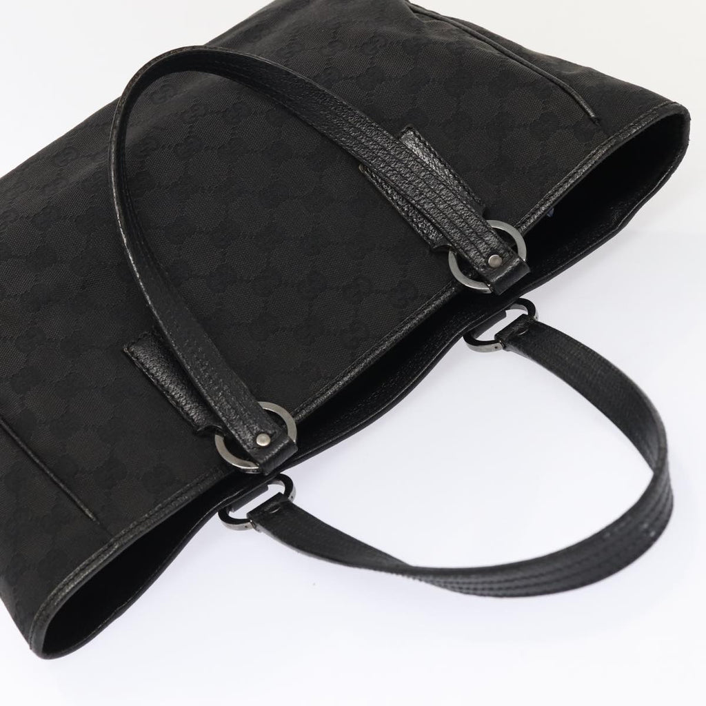 GUCCI GG Canvas Tote Bag Black 113017 88660