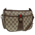 GUCCI GG Supreme Web Sherry Line Shoulder Bag PVC Beige 89 02 032 88669