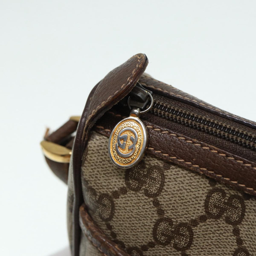 GUCCI GG Supreme Web Sherry Line Shoulder Bag PVC Beige 89 02 032 88669