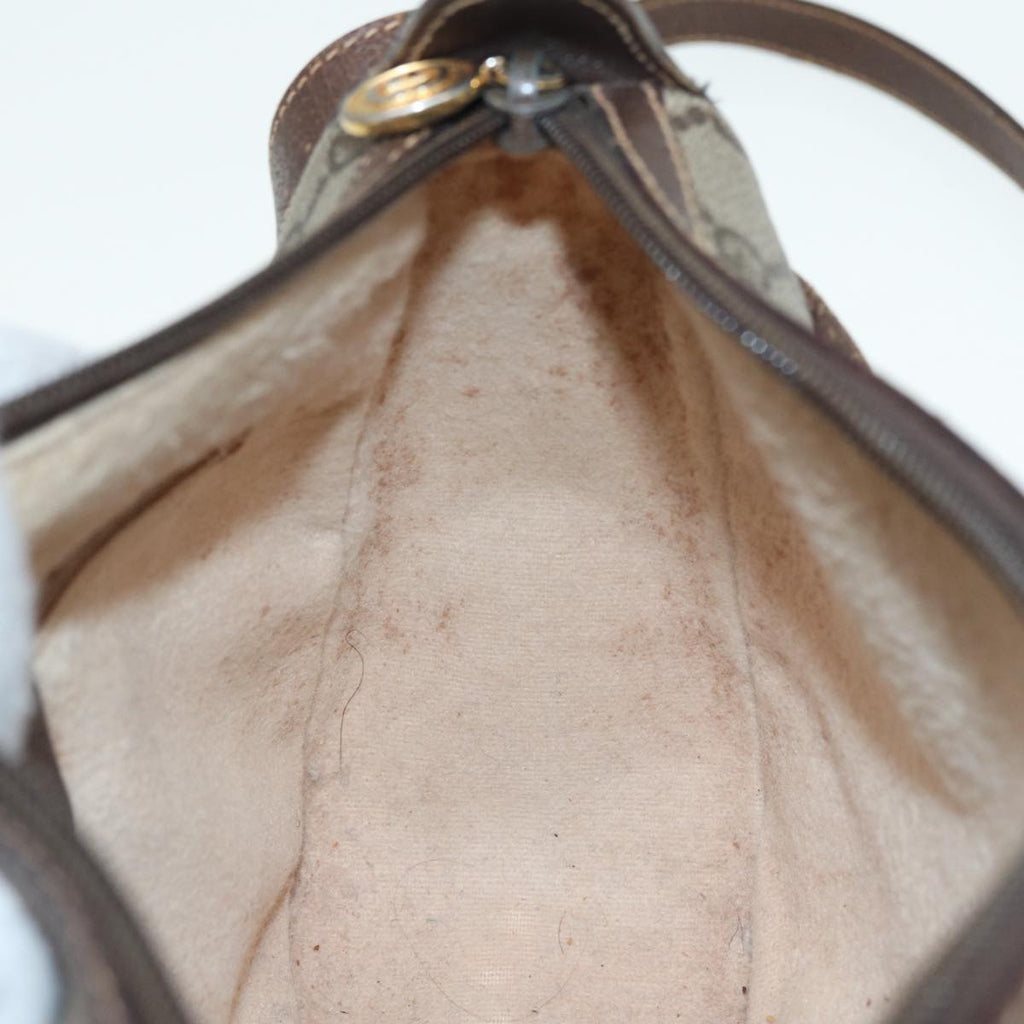 GUCCI GG Supreme Web Sherry Line Shoulder Bag PVC Beige 89 02 032 88669