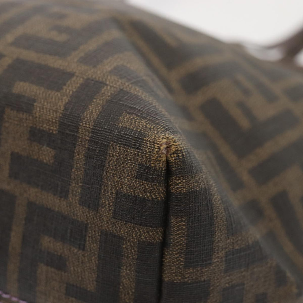 FENDI Zucca Canvas Tote Bag Brown Black 88673