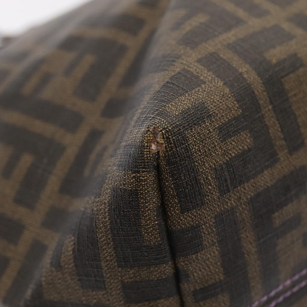 FENDI Zucca Canvas Tote Bag Brown Black 88673