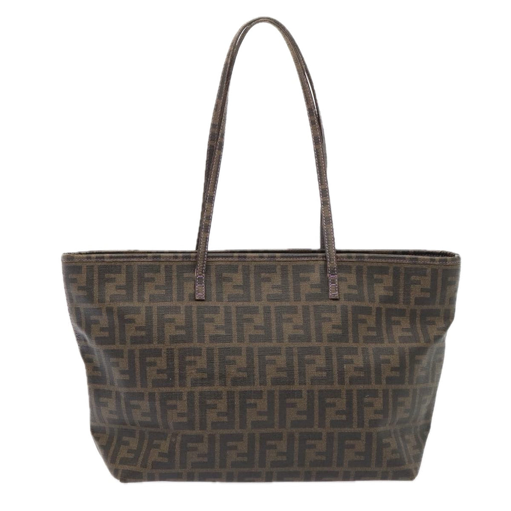 FENDI Zucca Canvas Tote Bag Brown Black 88673