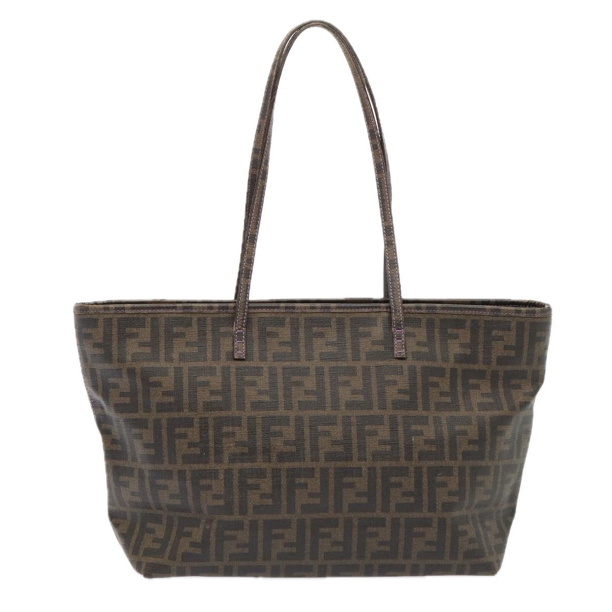 FENDI Zucca Canvas Tote Bag Brown Black 88673