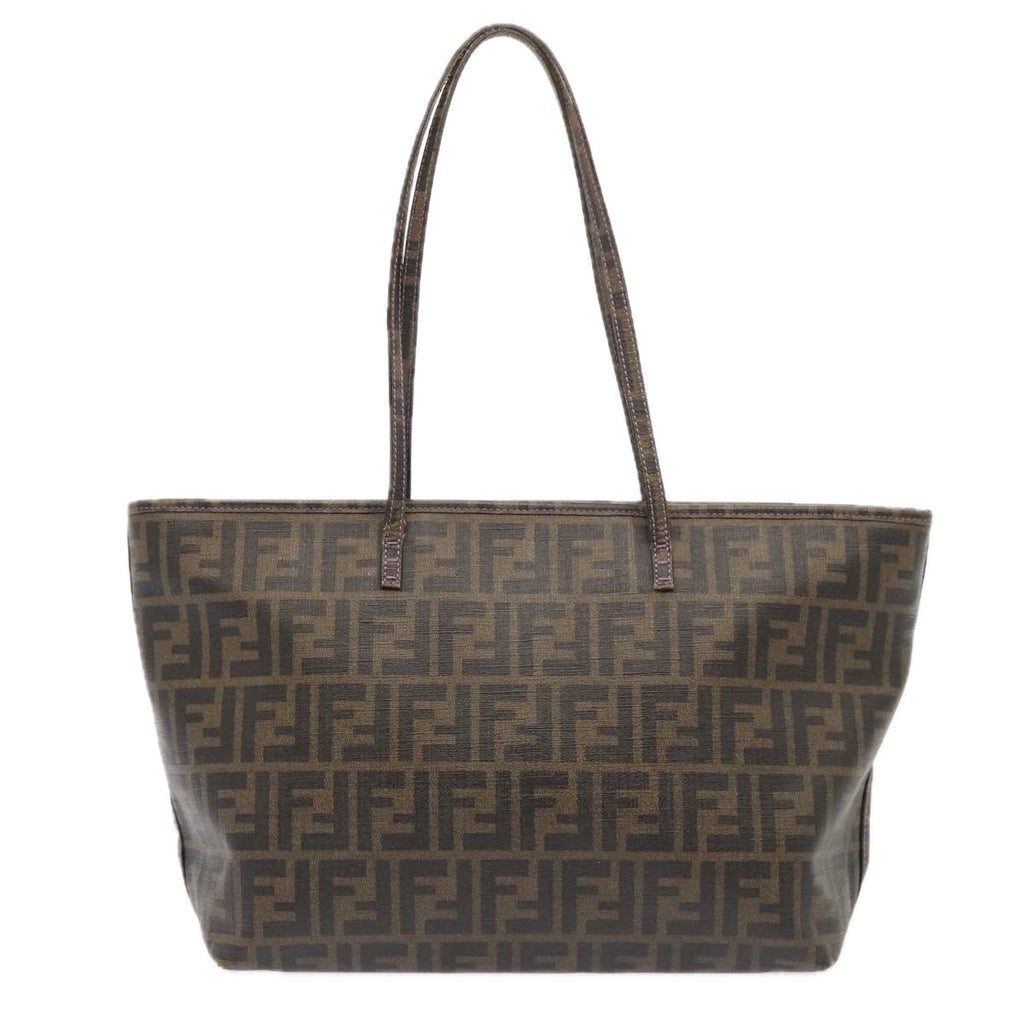 FENDI Zucca Canvas Tote Bag Brown Black 88673