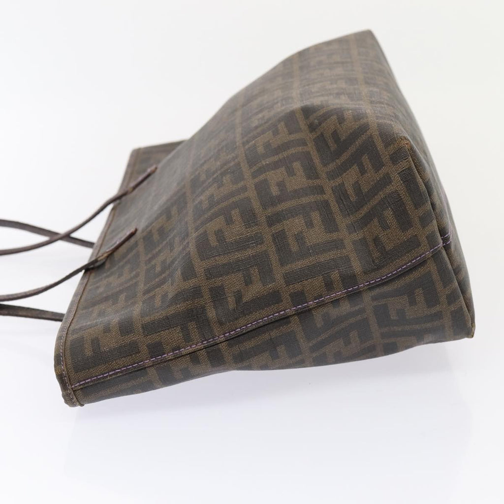 FENDI Zucca Canvas Tote Bag Brown Black 88673