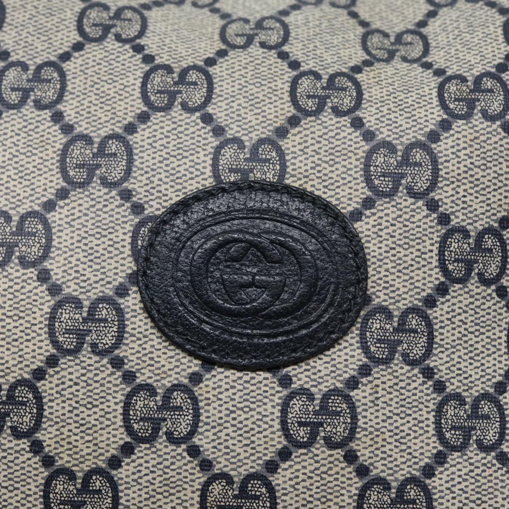 GUCCI GG Supreme Shoulder Bag PVC Leather Navy Gold 007 58 0093 88691