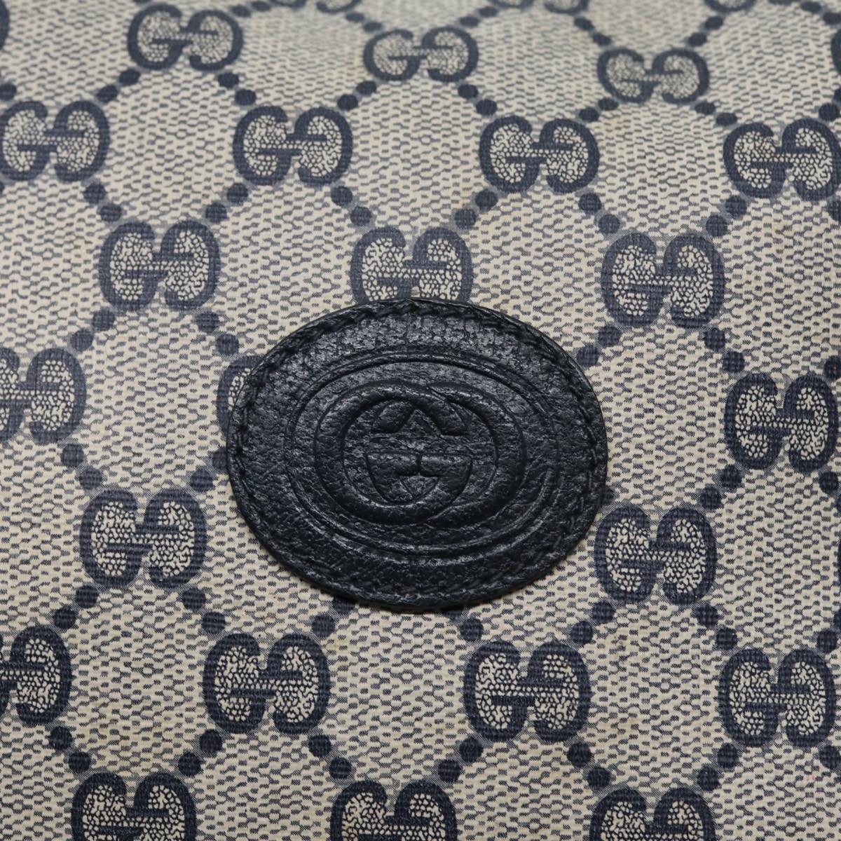 GUCCI GG Supreme Shoulder Bag PVC Leather Navy Gold 007 58 0093 88691