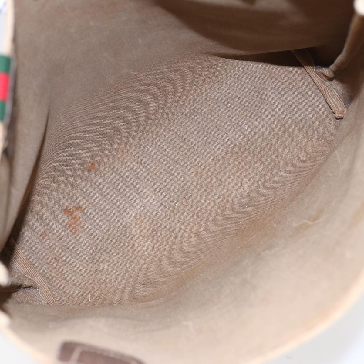 GUCCI GG Supreme Web Sherry Line Tote Bag PVC Beige Gold 39 02 003 88693