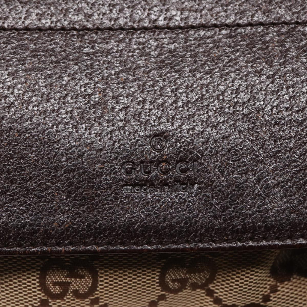 GUCCI GG Canvas Waist bag Beige Brown Silver 28566 88696