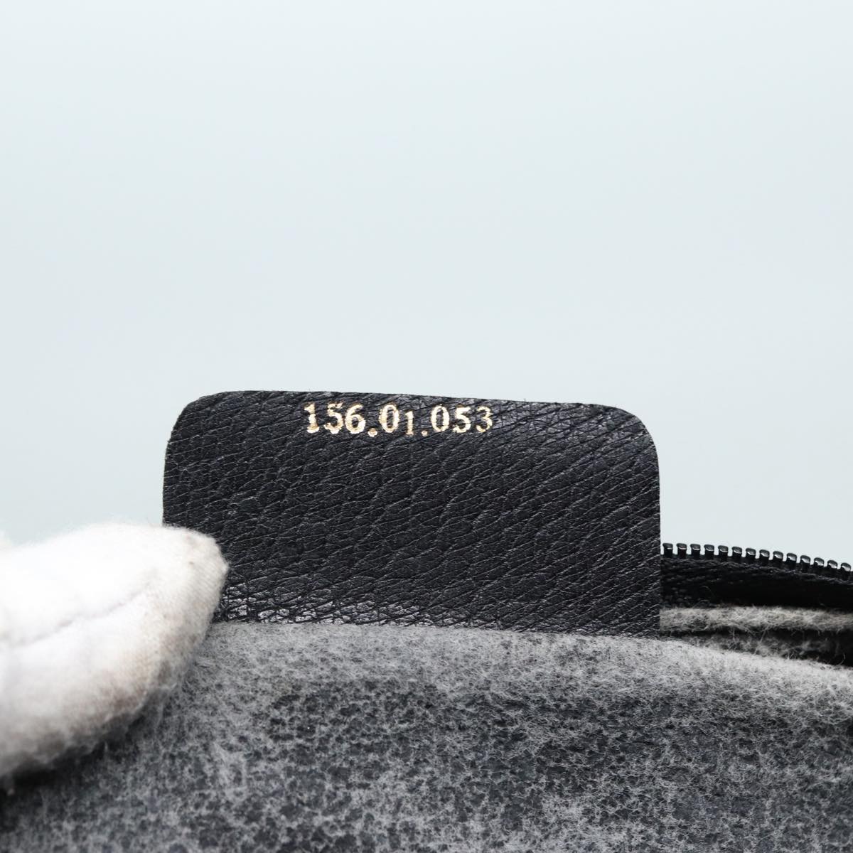 GUCCI GG Supreme Clutch Bag PVC Black Gold 156 01 053 88718