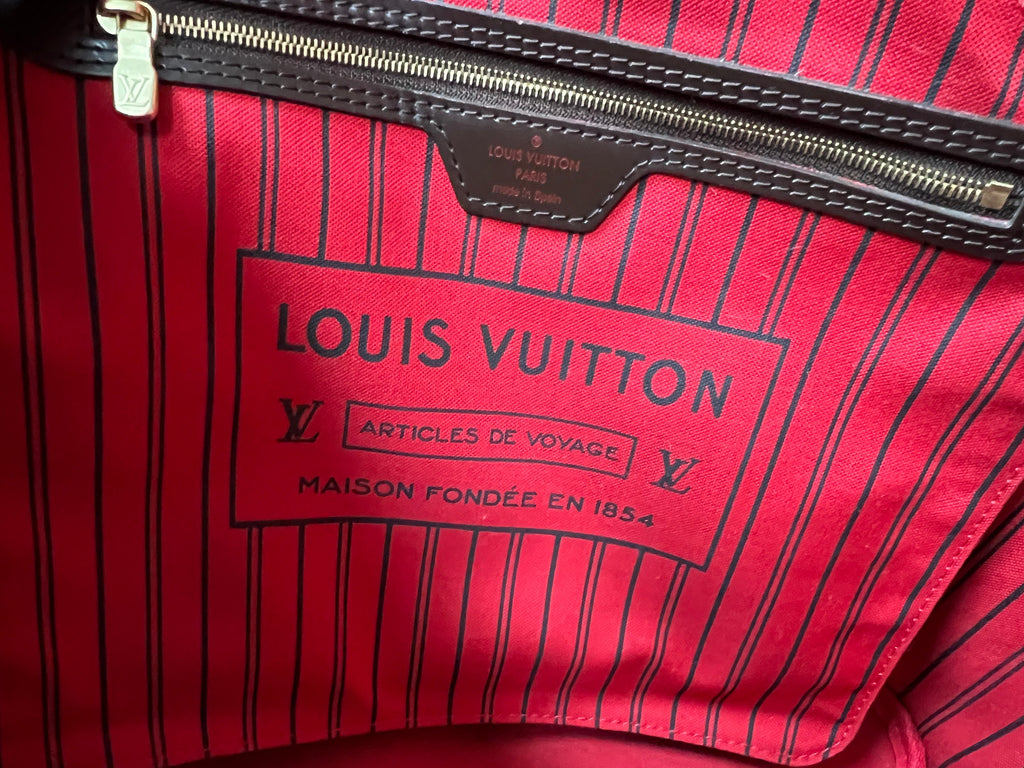 Louis Vuitton Neverfull MM Damier Ebene Cherry Interior (RRP £1,410)