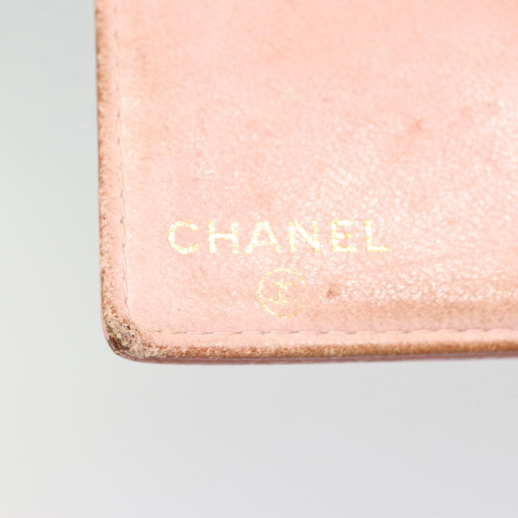 CHANEL COCO Mark Wallet Caviar Skin Pink Gold CC 88731