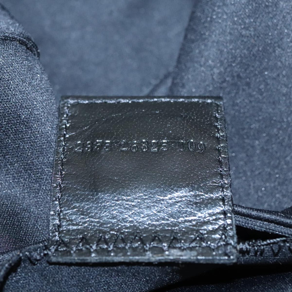 FENDI Mamma Baguette Shoulder Bag Nylon Black Silver 88735