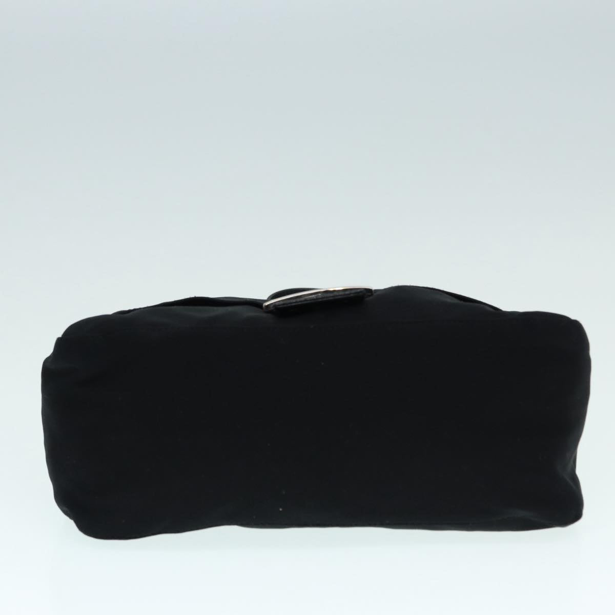 FENDI Mamma Baguette Shoulder Bag Nylon Black Silver 88735