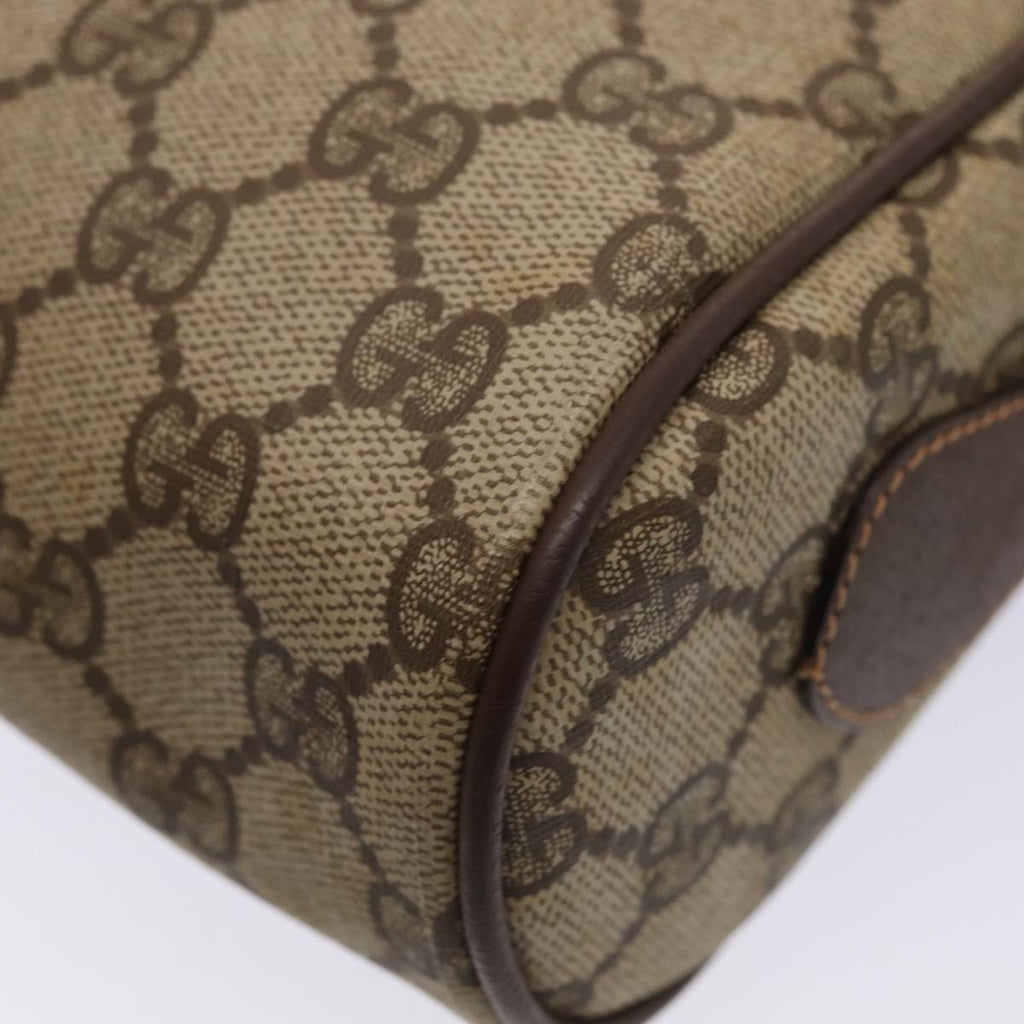 GUCCI GG Supreme Web Sherry Line Shoulder Bag PVC Beige Gold 88744