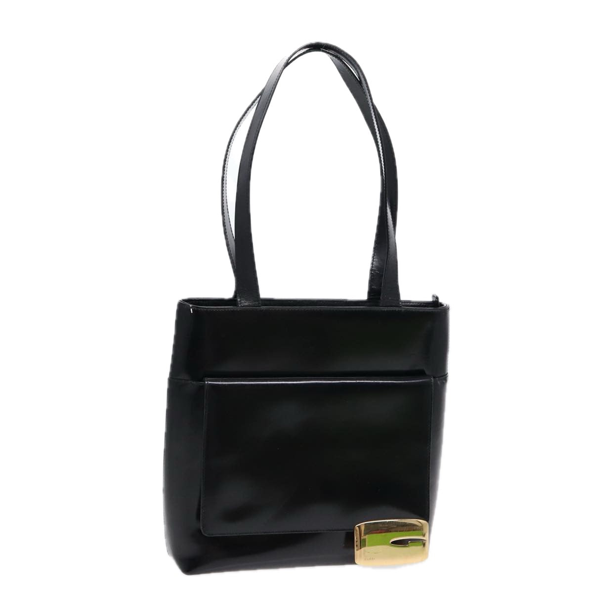 GUCCI Shoulder Bag Patent leather Black Gold 002 2113 0482 88746