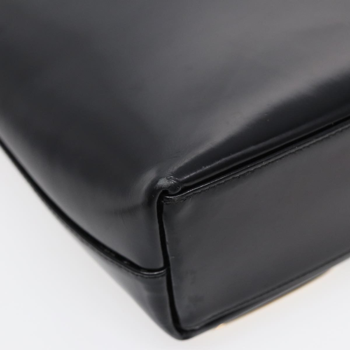 GUCCI Shoulder Bag Patent leather Black Gold 002 2113 0482 88746