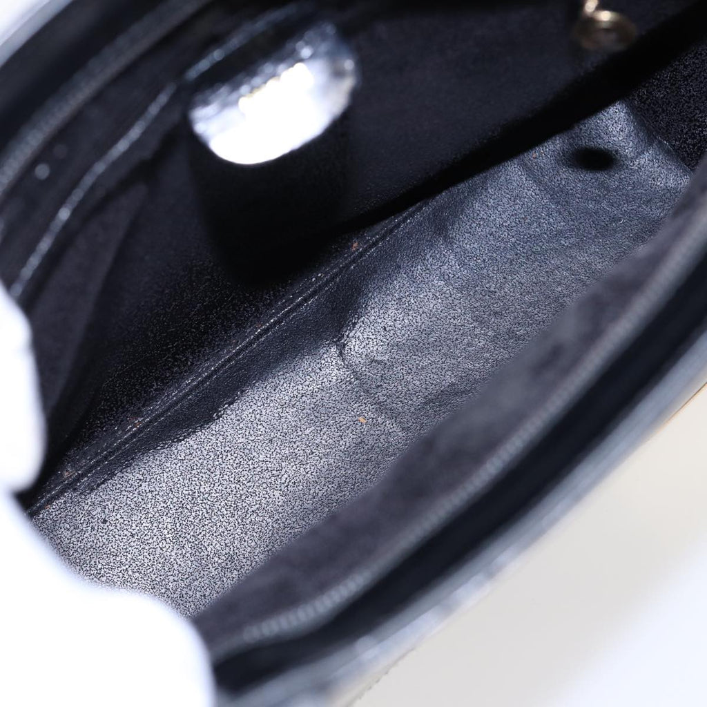 GUCCI Shoulder Bag Patent leather Black Gold 002 2113 0482 88746