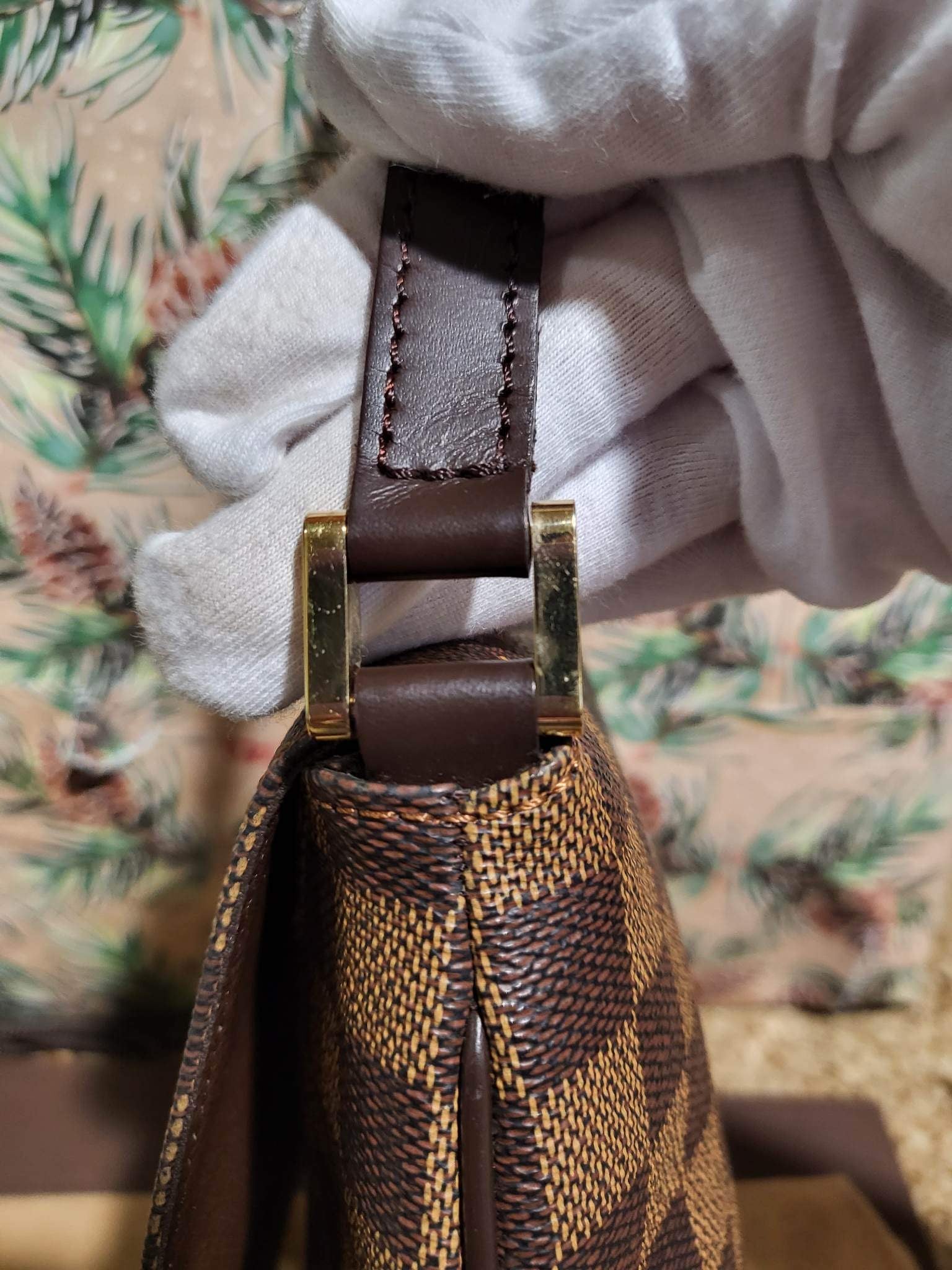 Musette Salsa PM Damier Ebene Shoulder Bag