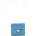 CHANEL CC Compact Classic Flap Wallet Chevron Caviar