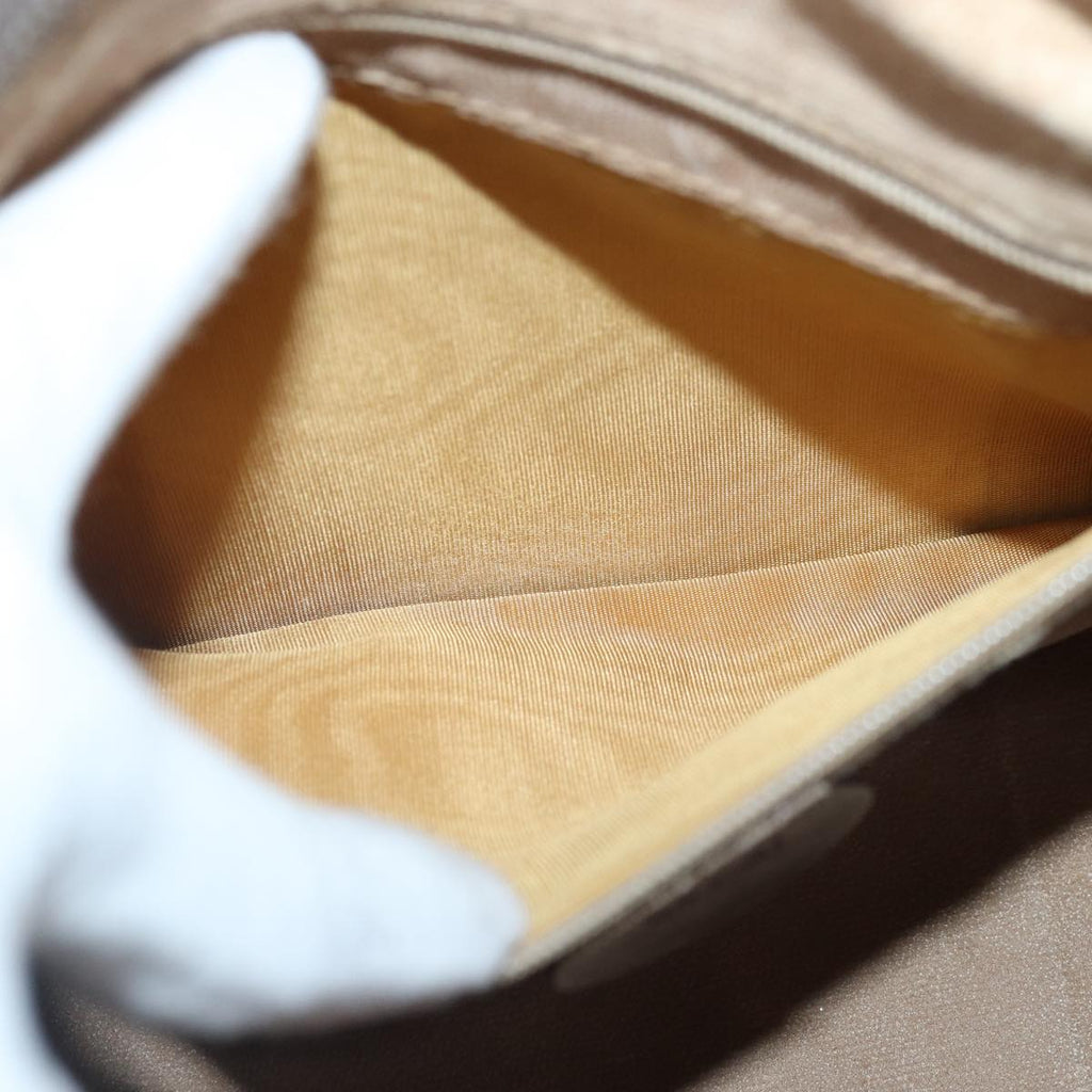 GUCCI GG Supreme Web Sherry Line Boston Bag PVC Beige Gold 88771