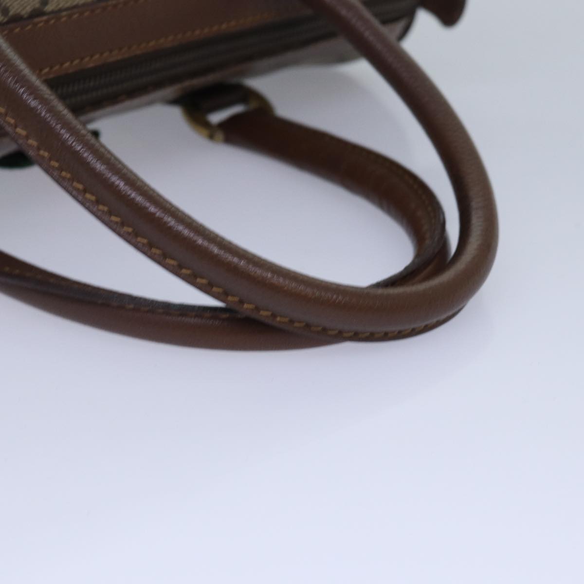 GUCCI GG Supreme Web Sherry Line Boston Bag PVC Beige Gold 88771