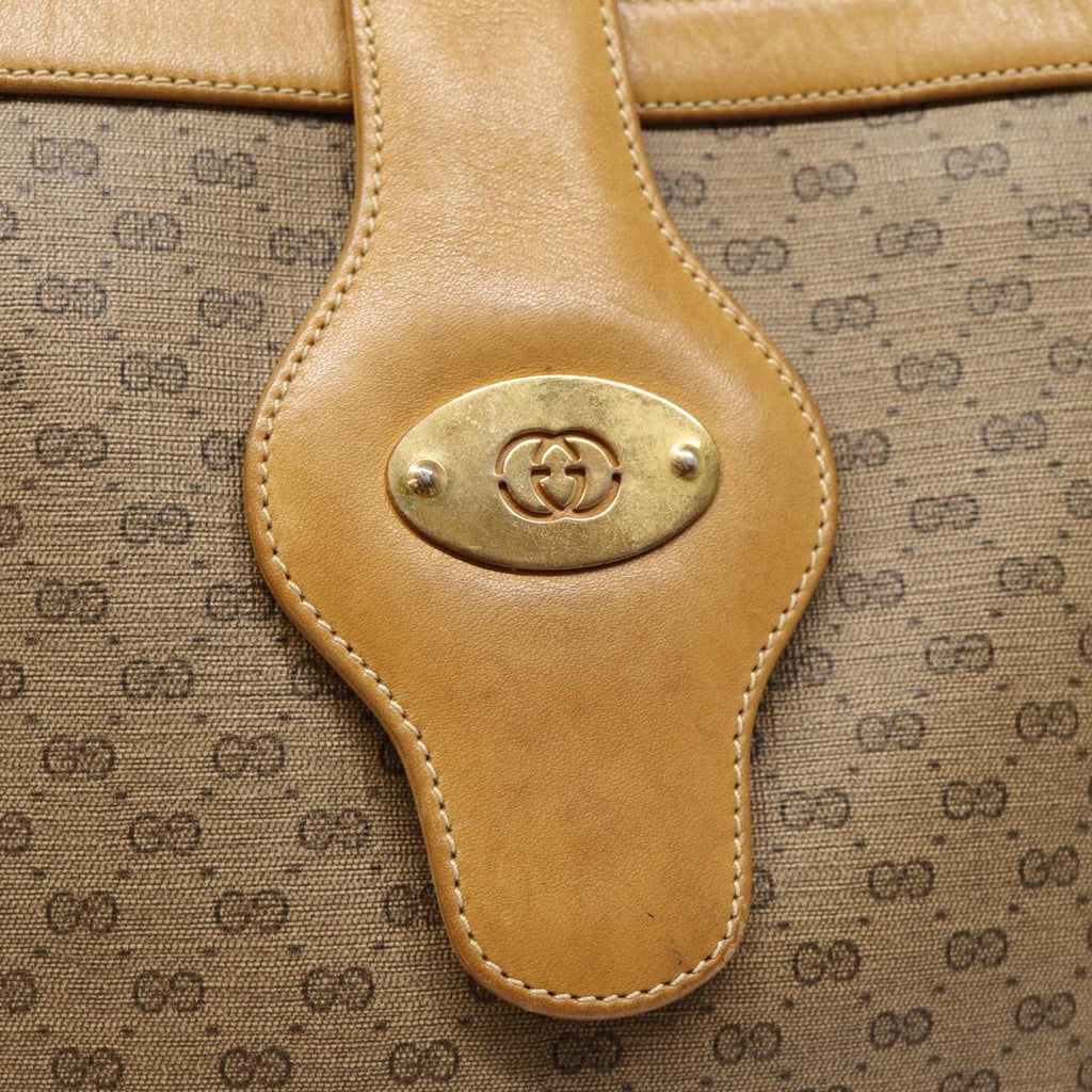 GUCCI Micro GG Canvas Web Sherry Line Shoulder Bag Beige Gold 88776