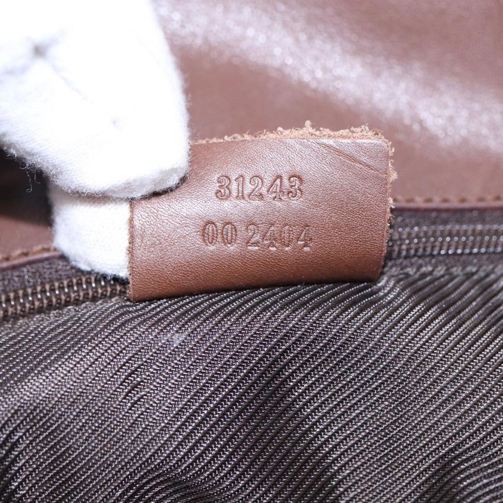 GUCCI GG Canvas Tote Bag Beige Silver 31243 88782