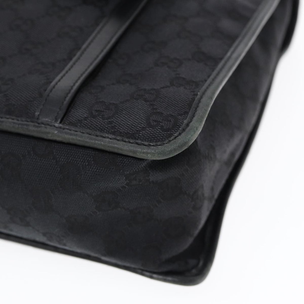 GUCCI GG Canvas Tote Bag Black Gold 88788