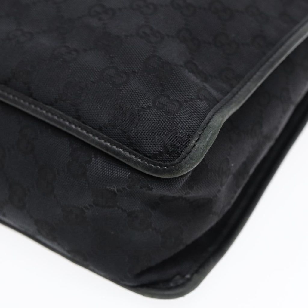GUCCI GG Canvas Tote Bag Black Gold 88788