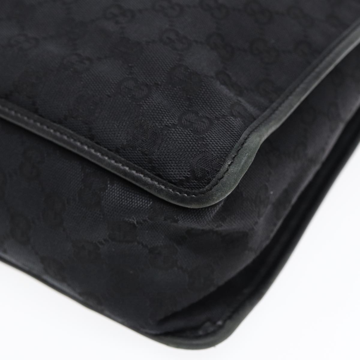 GUCCI GG Canvas Tote Bag Black Gold 88788