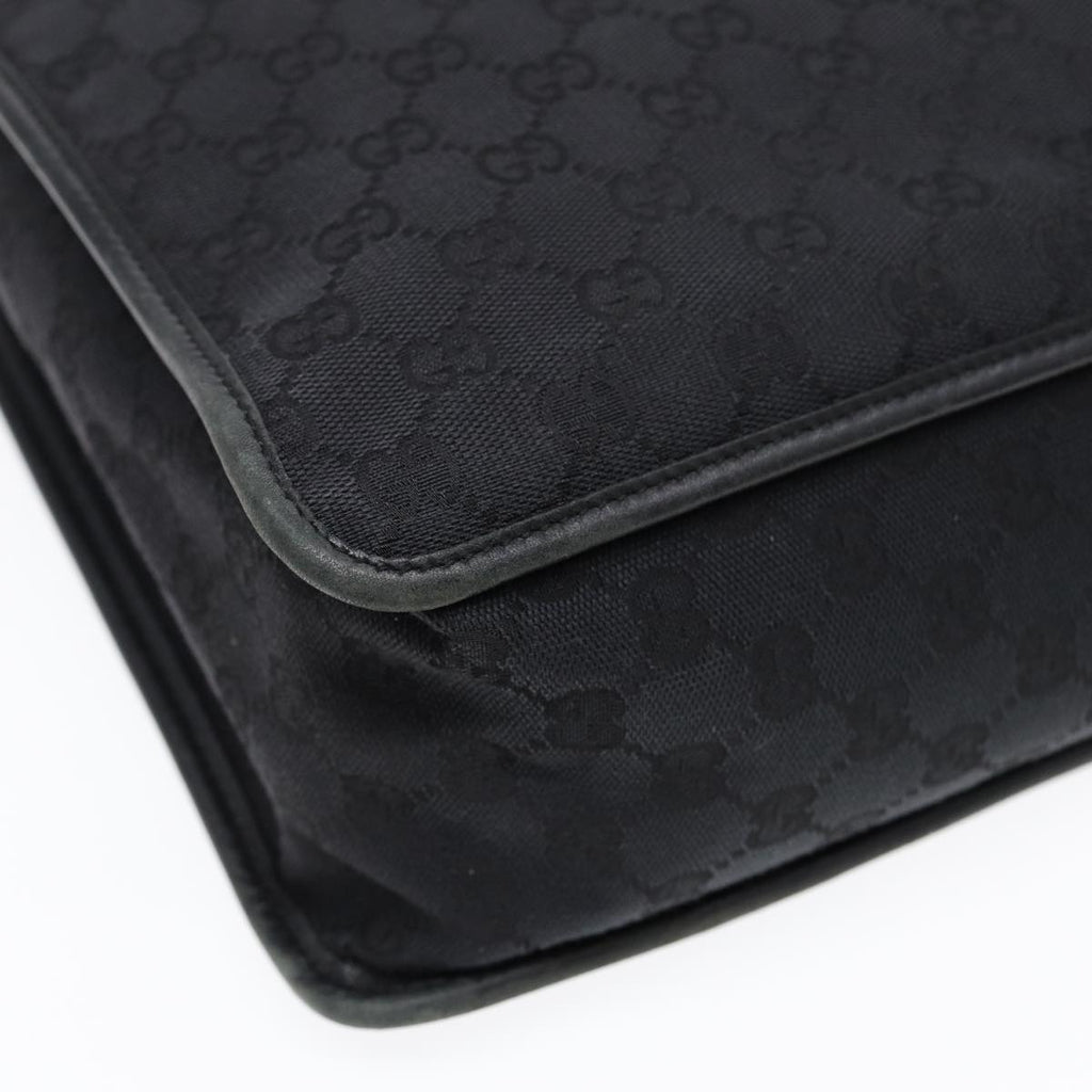 GUCCI GG Canvas Tote Bag Black Gold 88788