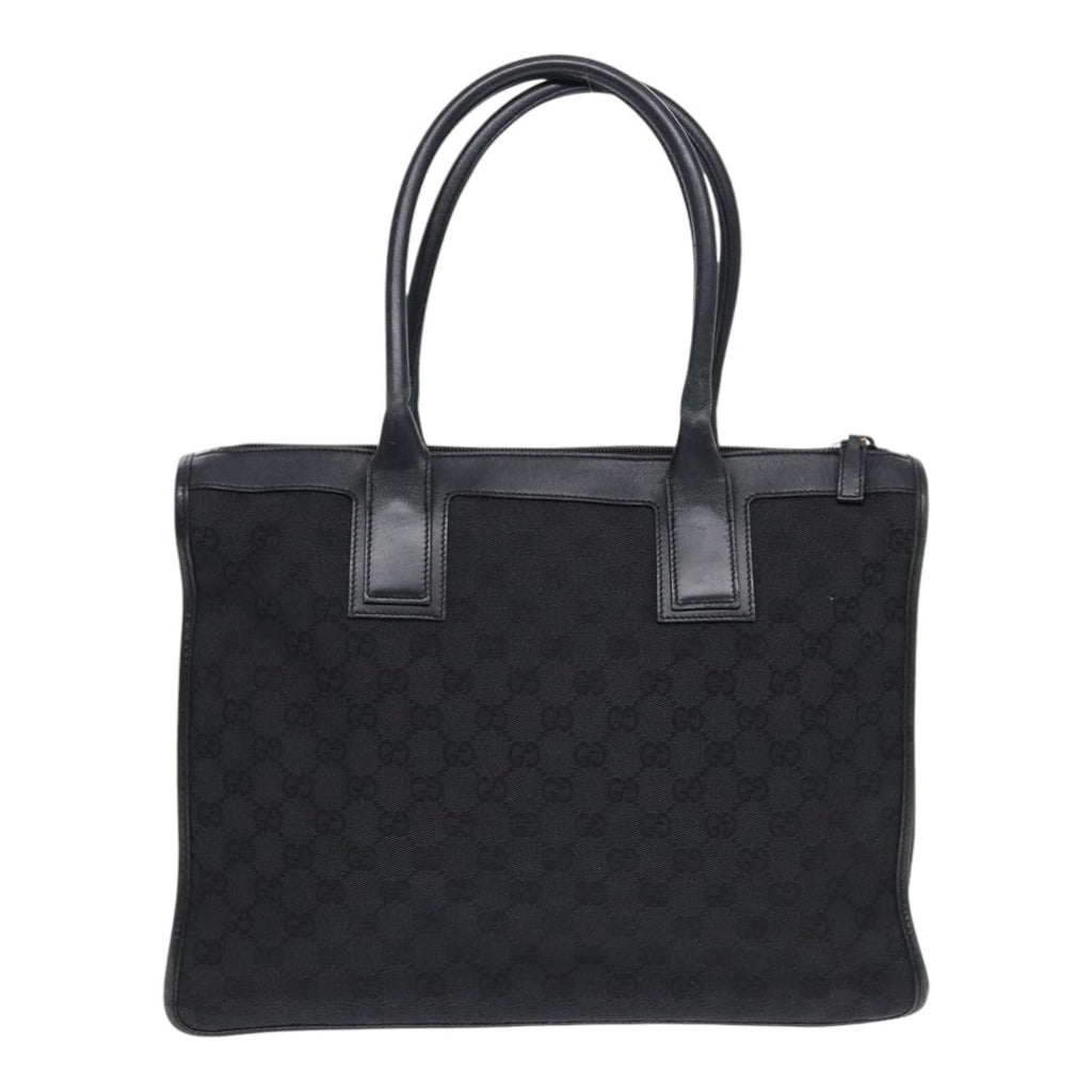 GUCCI GG Canvas Tote Bag Black Gold 88788