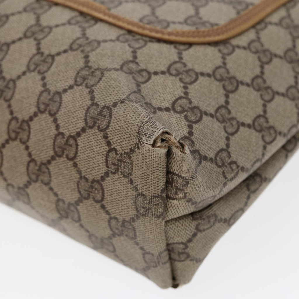 GUCCI GG Supreme Web Sherry Line Tote Bag PVC Leather Beige 39 02 003 88789