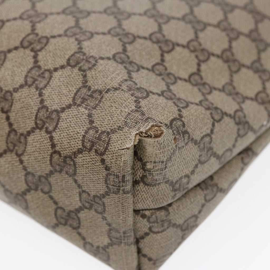 GUCCI GG Supreme Web Sherry Line Tote Bag PVC Leather Beige 39 02 003 88789