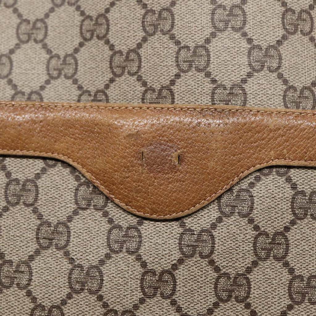 GUCCI GG Supreme Web Sherry Line Tote Bag PVC Leather Beige 39 02 003 88789