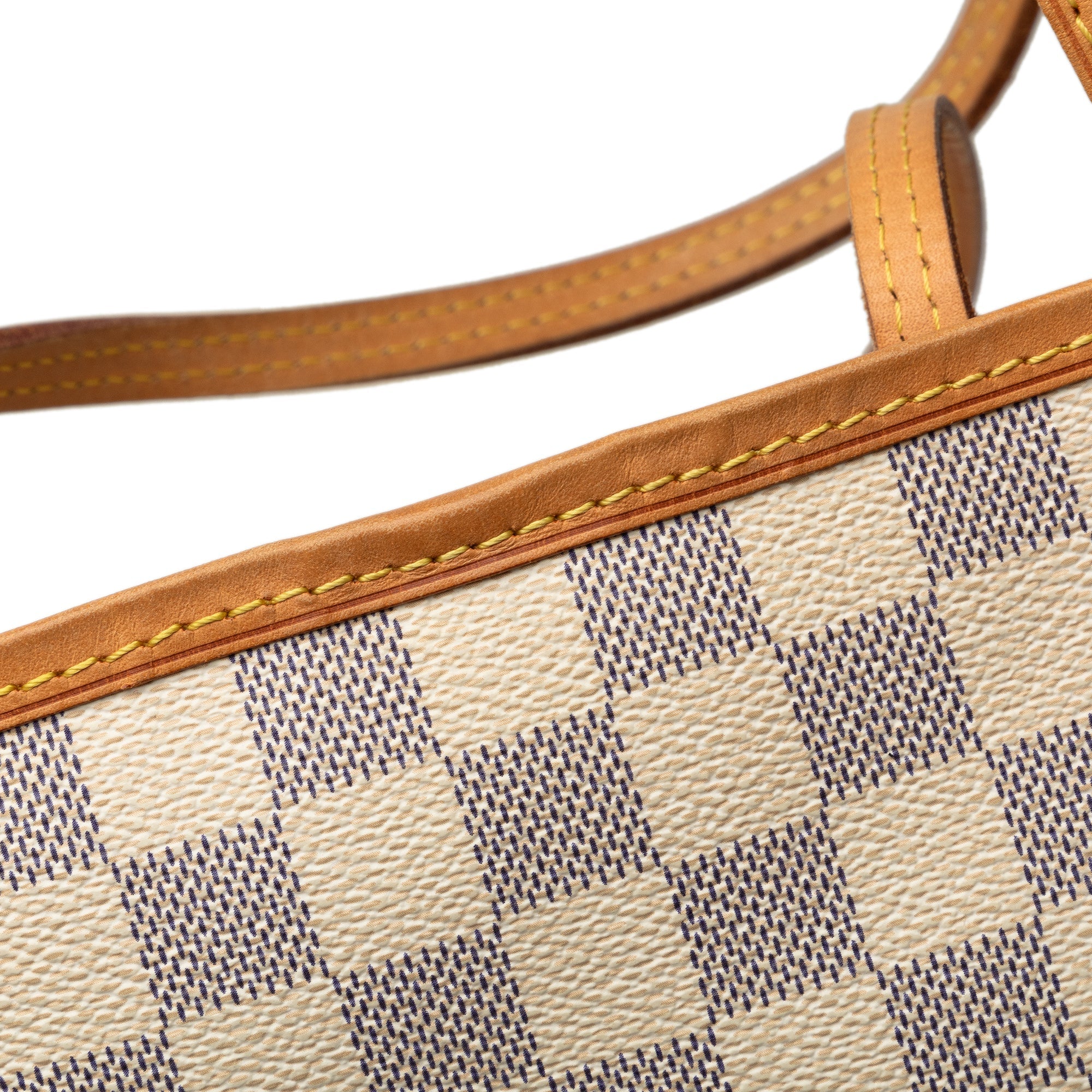 White Louis Vuitton Damier Azur Neverfull GM Tote Bag