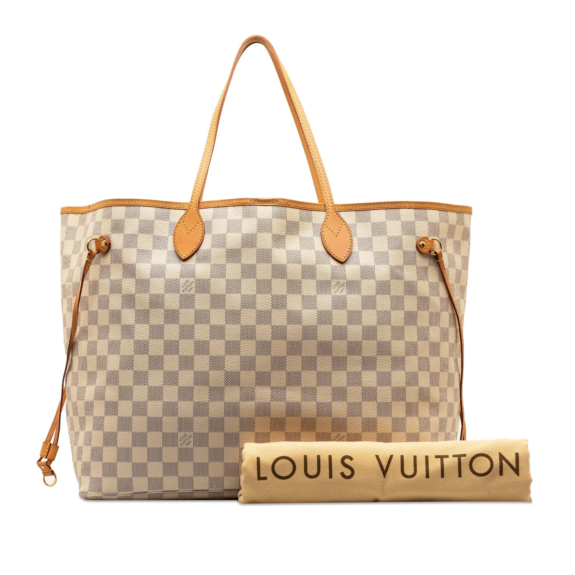 White Louis Vuitton Damier Azur Neverfull GM Tote Bag