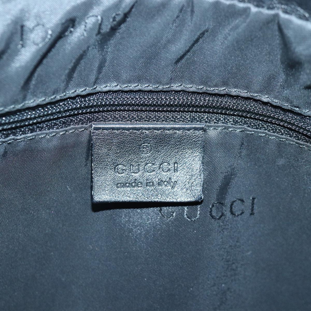 GUCCI Chain Shoulder Bag Leather Black Silver 001 3874 2404 88805