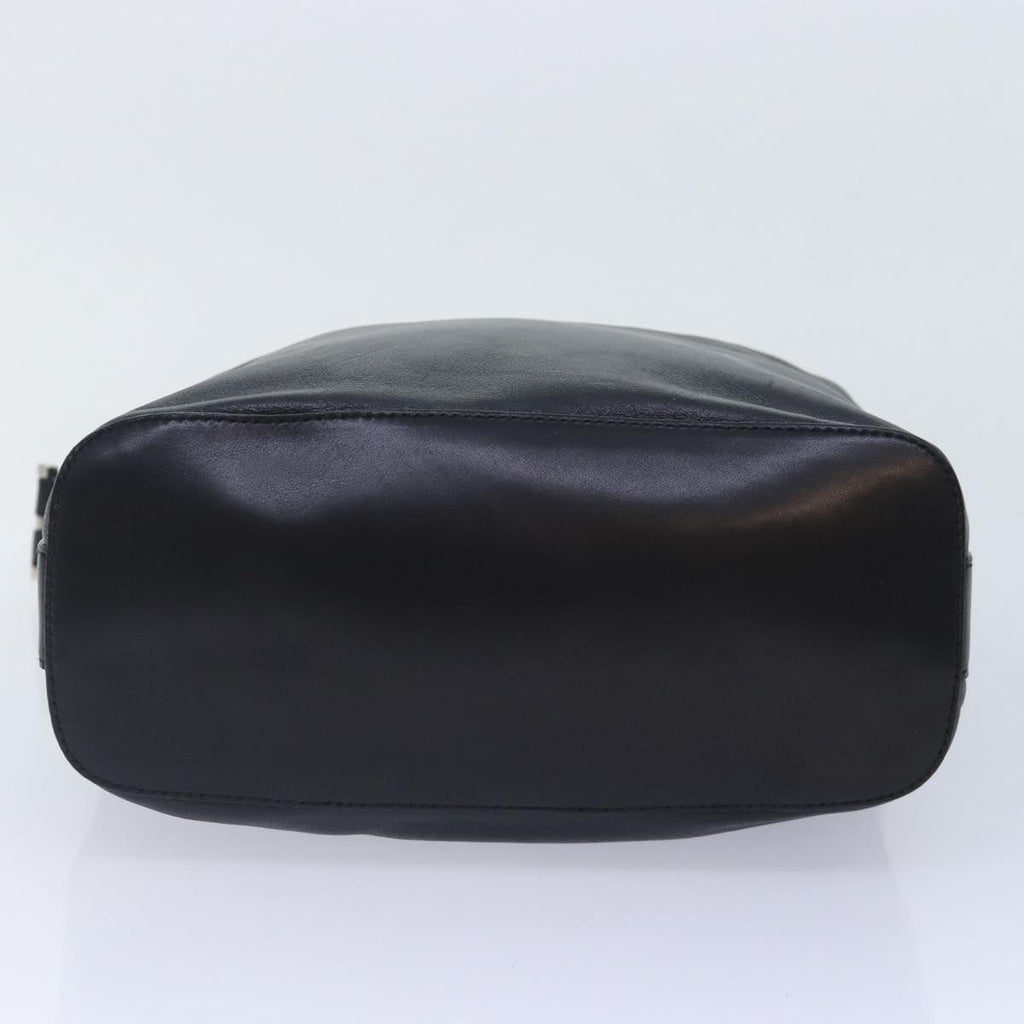 GUCCI Chain Shoulder Bag Leather Black Silver 001 3874 2404 88805