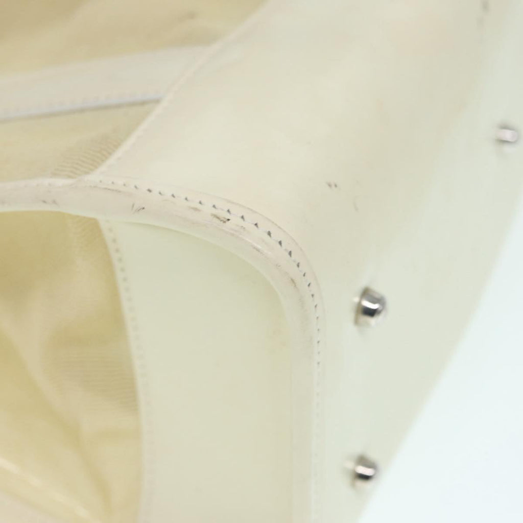 GUCCI Tote Bag Patent Leather Beige Silver 002 1705 0405 88806