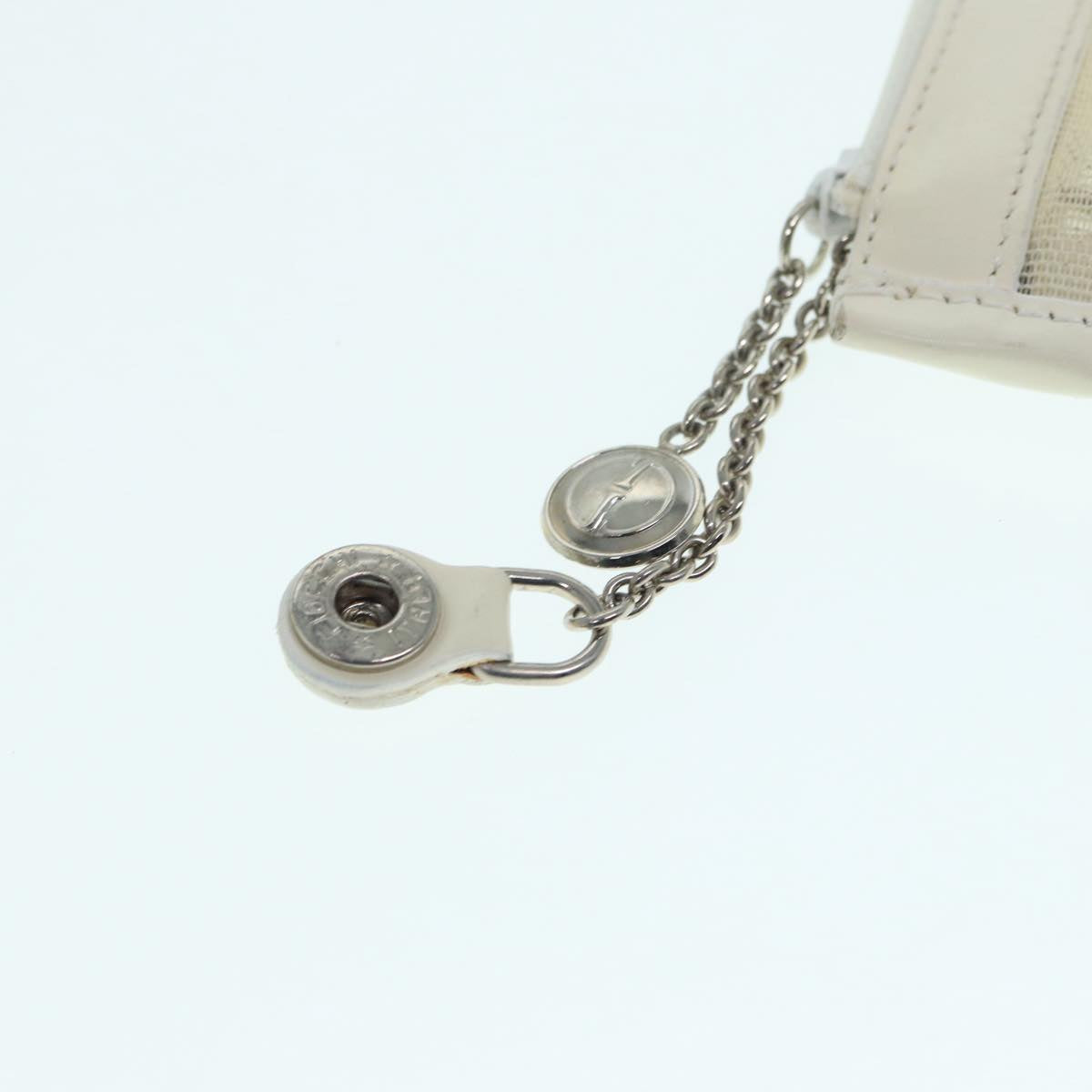 GUCCI Tote Bag Patent Leather Beige Silver 002 1705 0405 88806