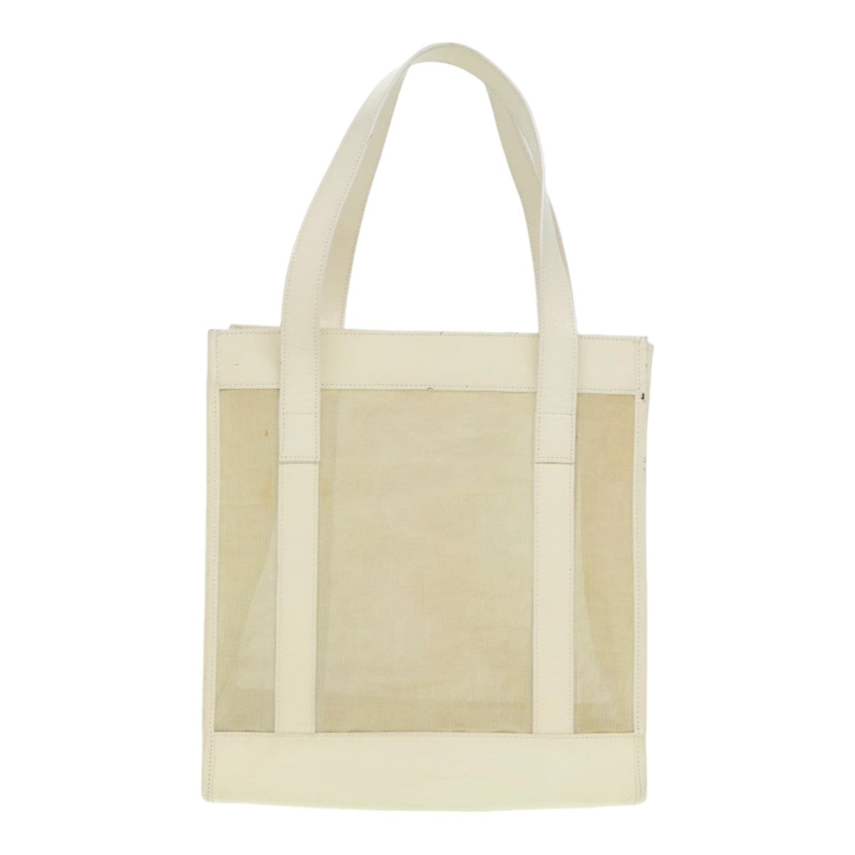 GUCCI Tote Bag Patent Leather Beige Silver 002 1705 0405 88806