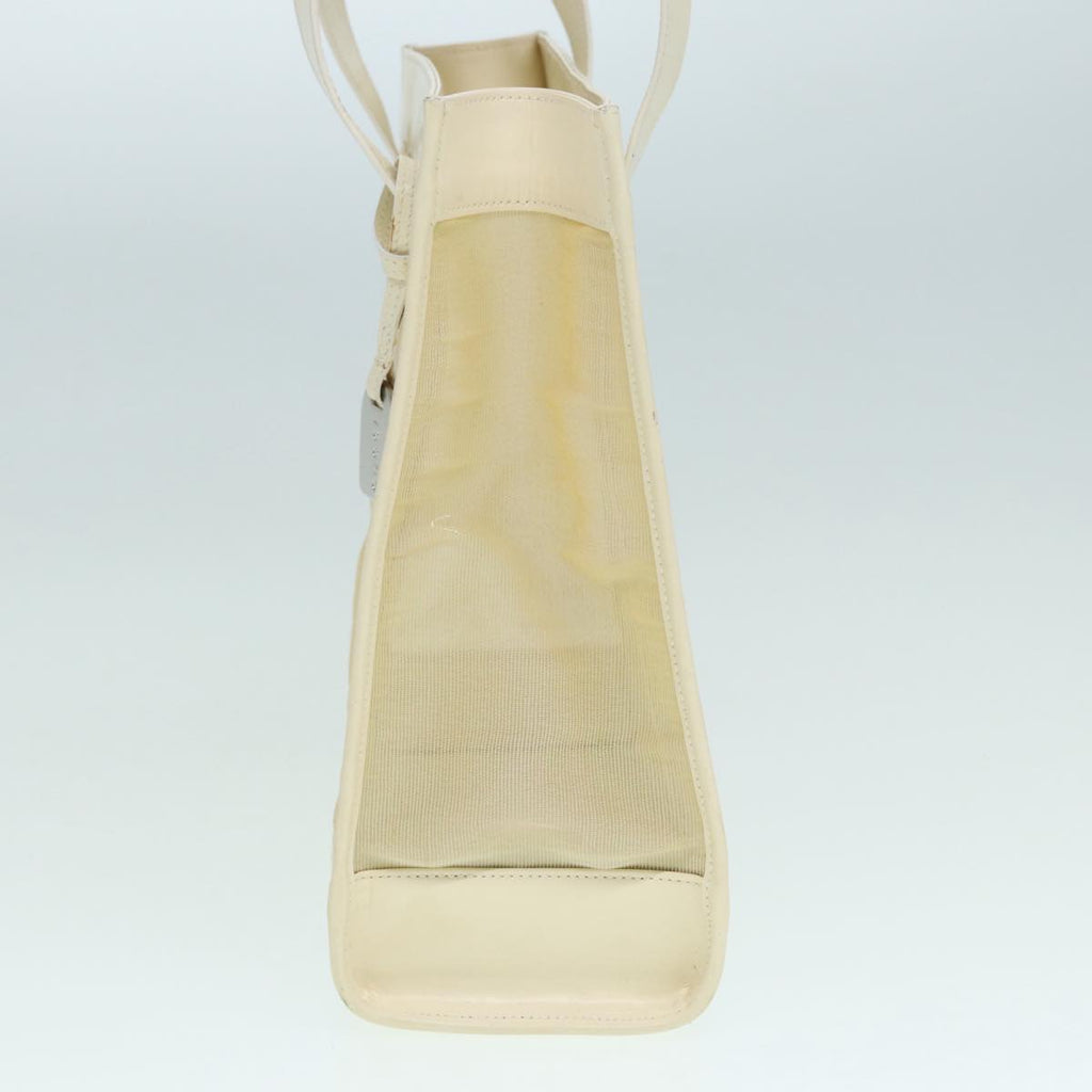GUCCI Tote Bag Patent Leather Beige Silver 002 1705 0405 88806