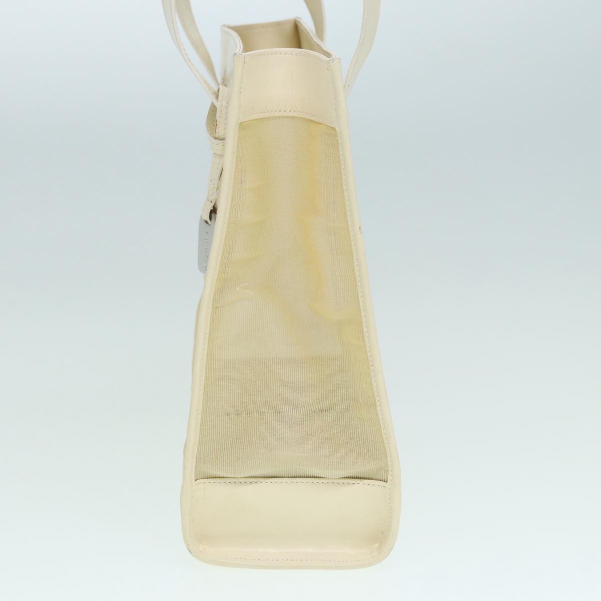 GUCCI Tote Bag Patent Leather Beige Silver 002 1705 0405 88806