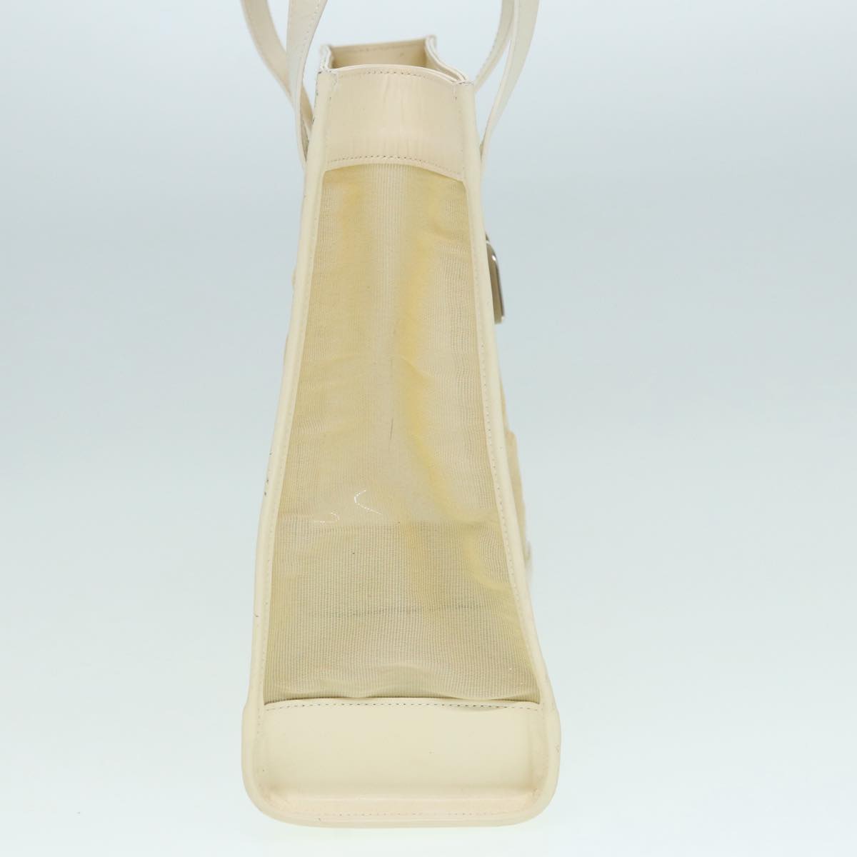 GUCCI Tote Bag Patent Leather Beige Silver 002 1705 0405 88806