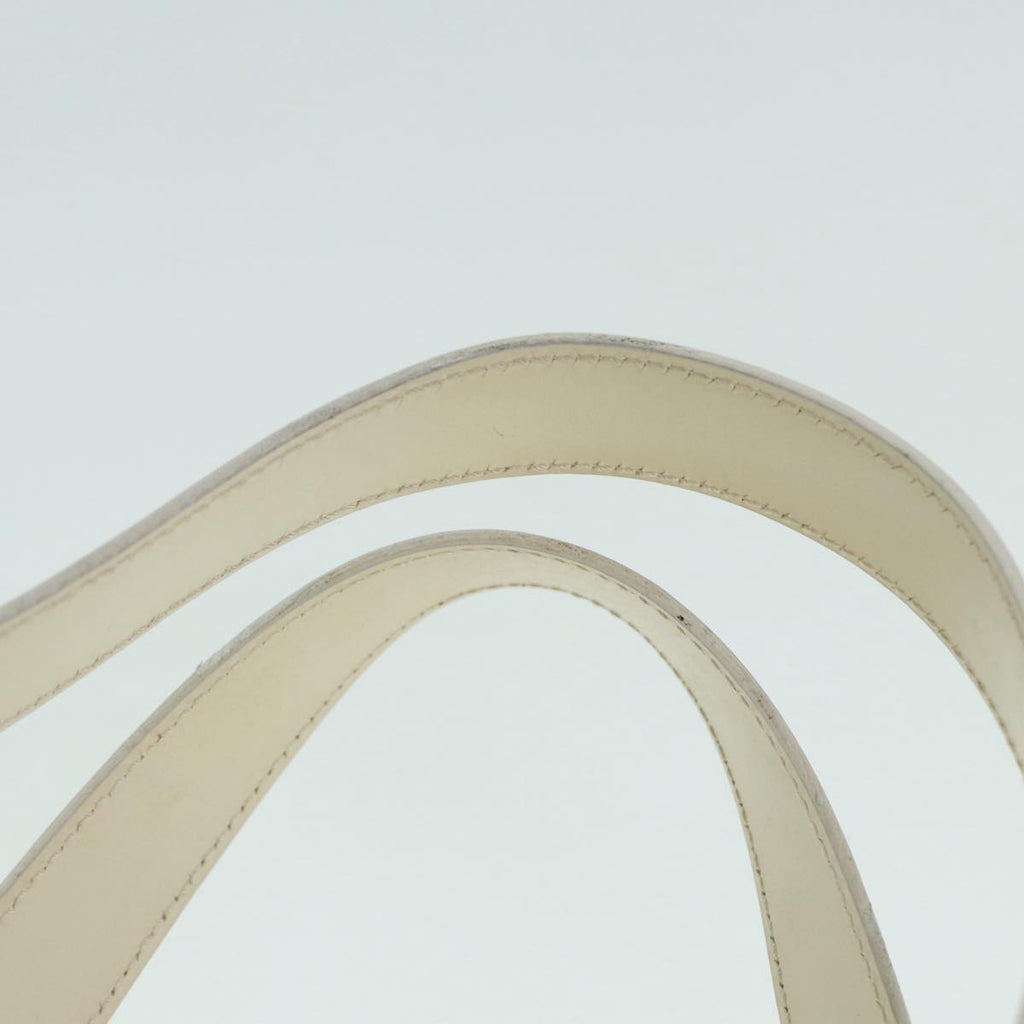 GUCCI Tote Bag Patent Leather Beige Silver 002 1705 0405 88806
