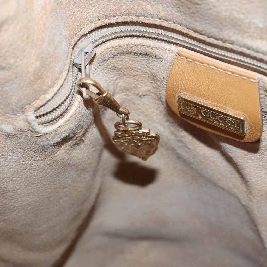 GUCCI Micro GG Supreme Web Sherry Line Shoulder Bag PVC Brown Gold 88809