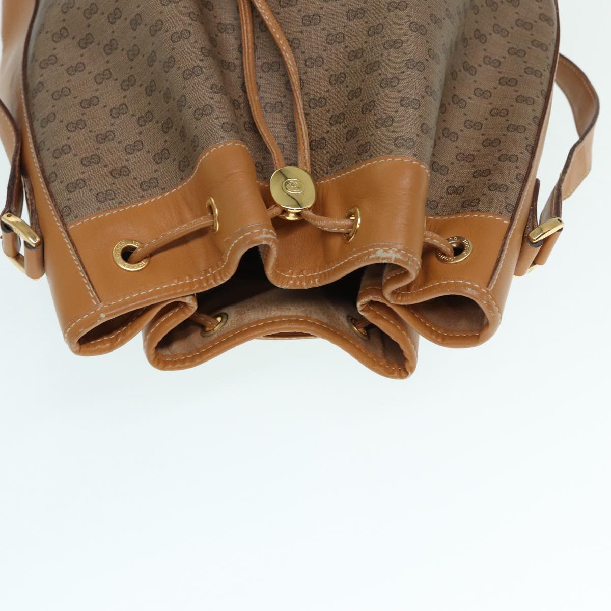 GUCCI Micro GG Supreme Web Sherry Line Shoulder Bag PVC Brown Gold 88809